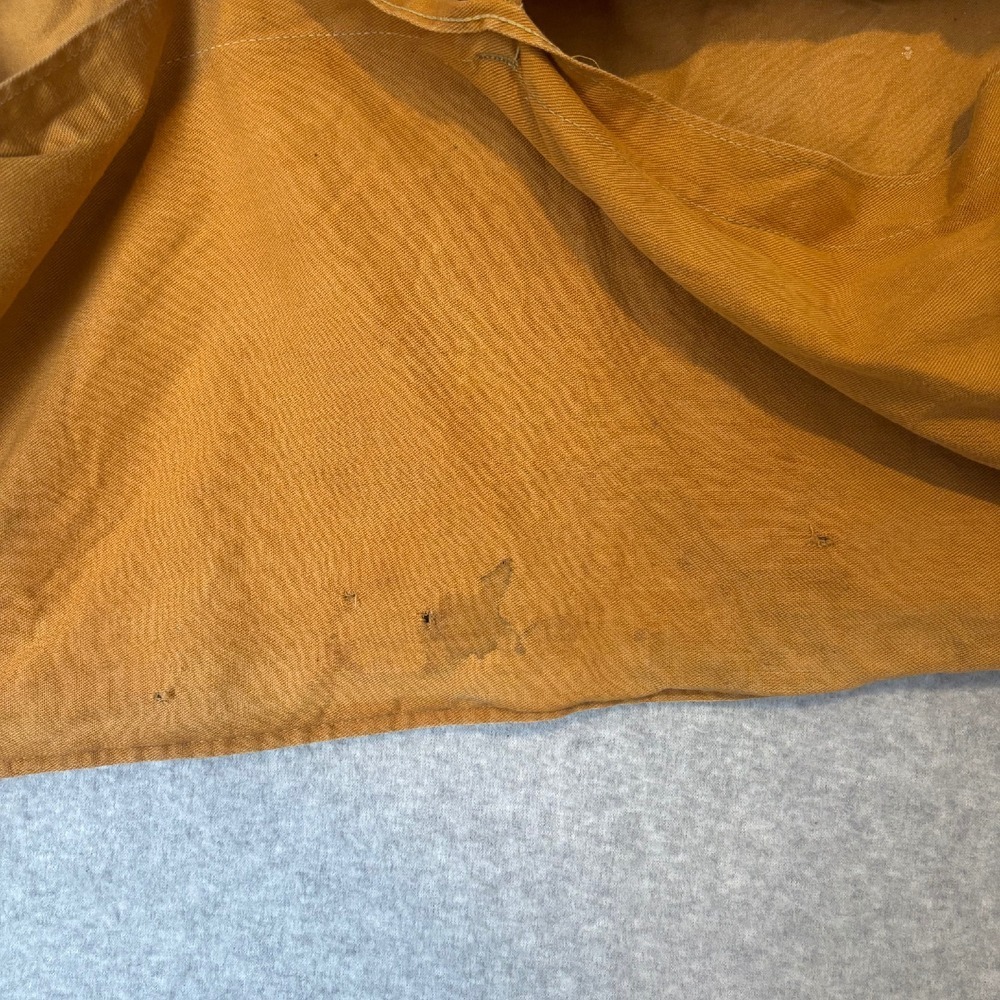 Vintage 70s Black Sheep Beige‎ Canvas Hunting Field Coat Large Distressed Jacket - Picture 12 of 16